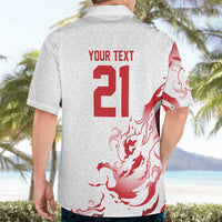 Custom England Rugby Pride Hawaiian Shirt Tudor Rose Flame Fire Style