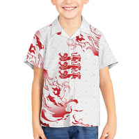 Custom England Rugby Pride Hawaiian Shirt Tudor Rose Flame Fire Style