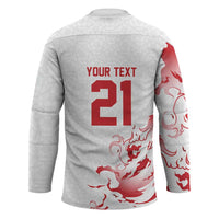 Custom England Rugby Pride Hockey Jersey Tudor Rose Flame Fire Style