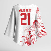Custom England Rugby Pride Kimono Sleeve Blouse Tudor Rose Flame Fire Style