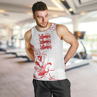 Custom England Rugby Pride Men Tank Top Tudor Rose Flame Fire Style