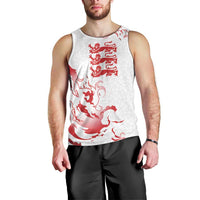 Custom England Rugby Pride Men Tank Top Tudor Rose Flame Fire Style