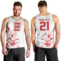 Custom England Rugby Pride Men Tank Top Tudor Rose Flame Fire Style