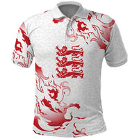 Custom England Rugby Pride Polo Shirt Tudor Rose Flame Fire Style