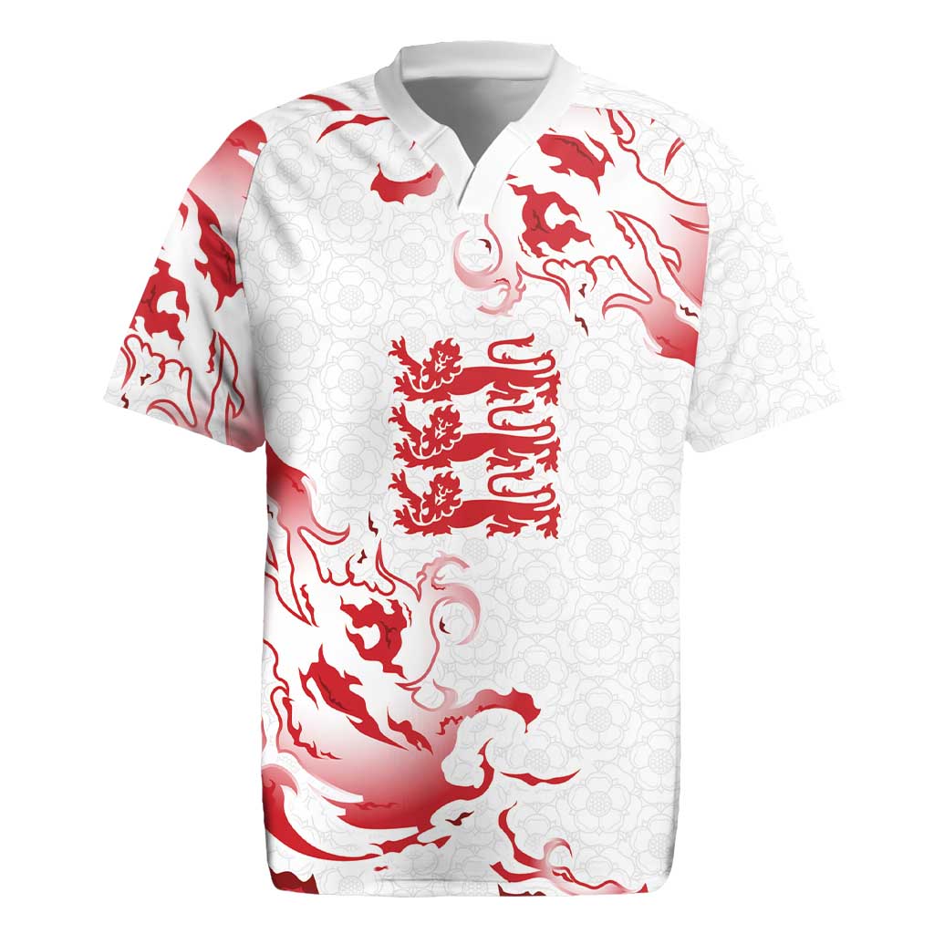 Custom England Rugby Pride Rugby Jersey Tudor Rose Flame Fire Style