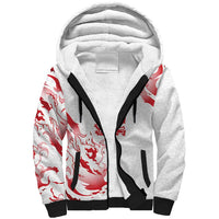 Custom England Rugby Pride Sherpa Hoodie Tudor Rose Flame Fire Style