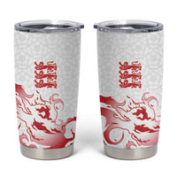 Custom England Rugby Pride Tumbler Cup Tudor Rose Flame Fire Style