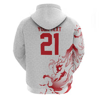 Custom England Rugby Pride Zip Hoodie Tudor Rose Flame Fire Style