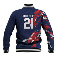 Custom France Rugby Pride Baseball Jacket XV de France Flame Fire Style