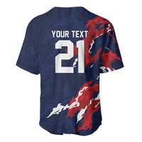 Custom France Rugby Pride Baseball Jersey XV de France Flame Fire Style