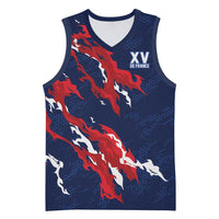 Custom France Rugby Pride Basketball Jersey XV de France Flame Fire Style