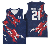 Custom France Rugby Pride Basketball Jersey XV de France Flame Fire Style
