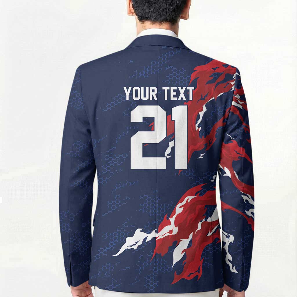 Custom France Rugby Pride Blazer XV de France Flame Fire Style