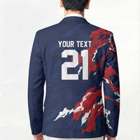 Custom France Rugby Pride Blazer XV de France Flame Fire Style