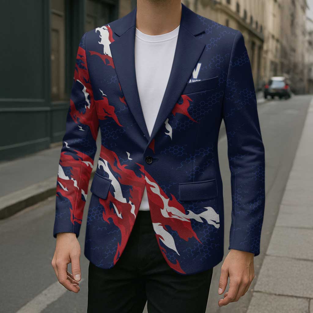 Custom France Rugby Pride Blazer XV de France Flame Fire Style