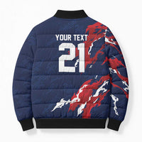 Custom France Rugby Pride Bomber Puffer Jacket XV de France Flame Fire Style