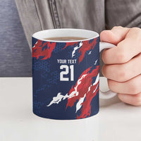 Custom France Rugby Pride Ceramic Mug XV de France Flame Fire Style