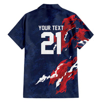 Custom France Rugby Pride Hawaiian Shirt XV de France Flame Fire Style