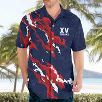 Custom France Rugby Pride Hawaiian Shirt XV de France Flame Fire Style