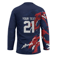 Custom France Rugby Pride Hockey Jersey XV de France Flame Fire Style
