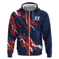Custom France Rugby Pride Hoodie XV de France Flame Fire Style