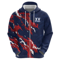 Custom France Rugby Pride Hoodie XV de France Flame Fire Style