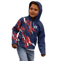 Custom France Rugby Pride Kid Hoodie XV de France Flame Fire Style