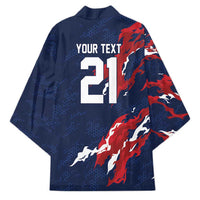 Custom France Rugby Pride Kimono XV de France Flame Fire Style