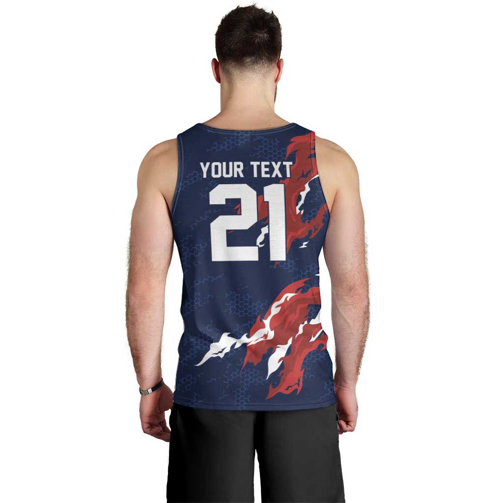 Custom France Rugby Pride Men Tank Top XV de France Flame Fire Style