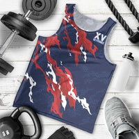 Custom France Rugby Pride Men Tank Top XV de France Flame Fire Style