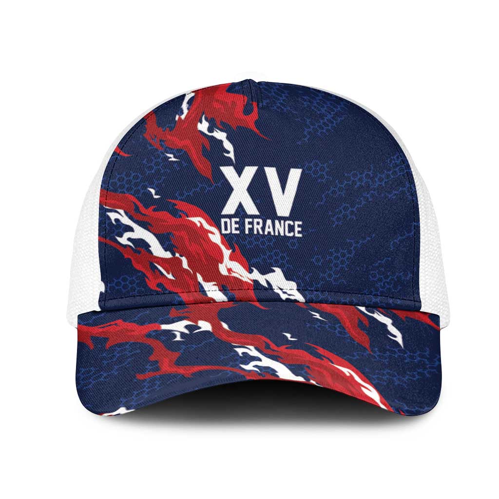 France Rugby Pride Mesh Trucker Cap XV de France Flame Fire Style