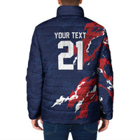 Custom France Rugby Pride Padded Jacket XV de France Flame Fire Style