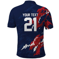 Custom France Rugby Pride Polo Shirt XV de France Flame Fire Style