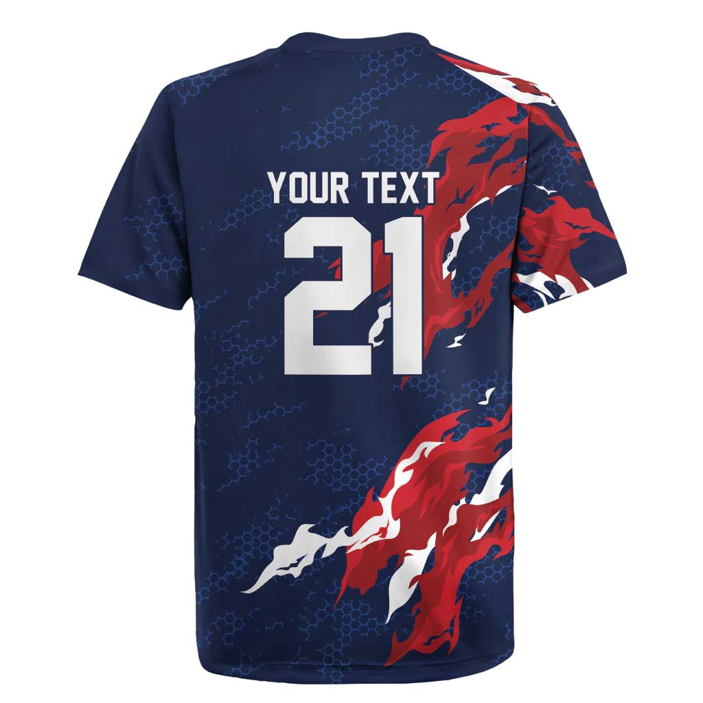 Custom France Rugby Pride Rugby Jersey XV de France Flame Fire Style