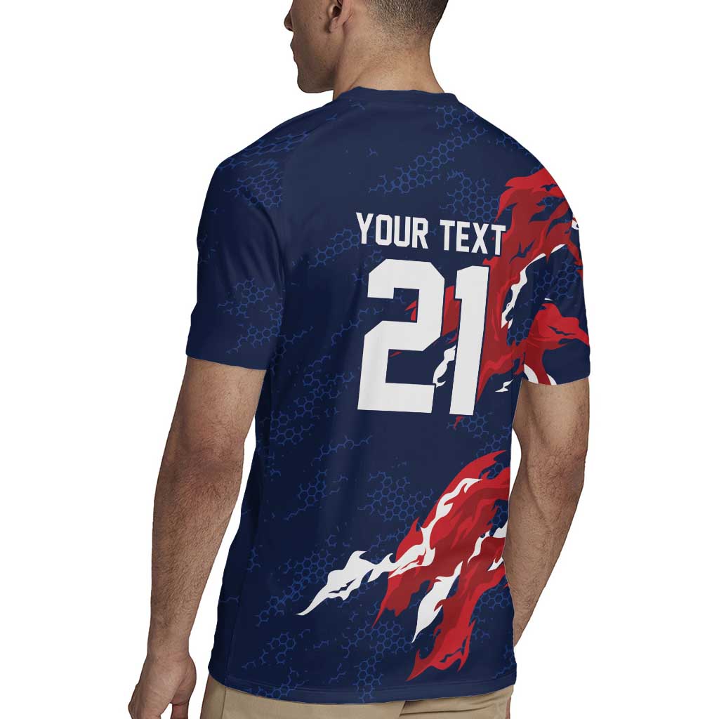Custom France Rugby Pride Rugby Jersey XV de France Flame Fire Style
