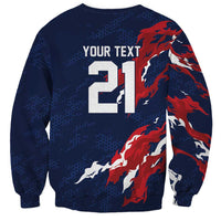 Custom France Rugby Pride Sweatshirt XV de France Flame Fire Style