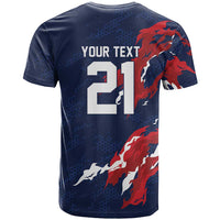 Custom France Rugby Pride T Shirt XV de France Flame Fire Style