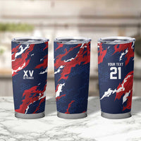 Custom France Rugby Pride Tumbler Cup XV de France Flame Fire Style