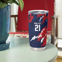 Custom France Rugby Pride Tumbler Cup XV de France Flame Fire Style