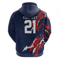 Custom France Rugby Pride Zip Hoodie XV de France Flame Fire Style