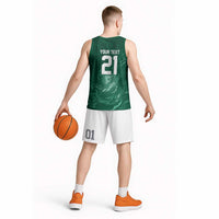 Custom Ireland Rugby Pride Basketball Jersey Celtic Shamrock Flame Fire Style