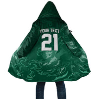 Custom Ireland Rugby Pride Cloak Celtic Shamrock Flame Fire Style