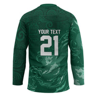 Custom Ireland Rugby Pride Hockey Jersey Celtic Shamrock Flame Fire Style