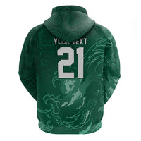 Custom Ireland Rugby Pride Hoodie Celtic Shamrock Flame Fire Style