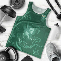 Custom Ireland Rugby Pride Men Tank Top Celtic Shamrock Flame Fire Style
