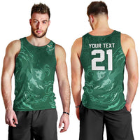 Custom Ireland Rugby Pride Men Tank Top Celtic Shamrock Flame Fire Style