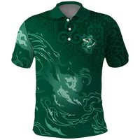 Custom Ireland Rugby Pride Polo Shirt Celtic Shamrock Flame Fire Style