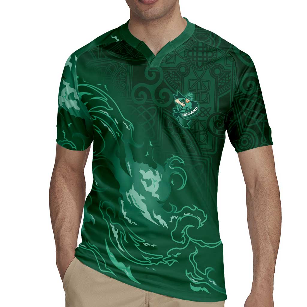Custom Ireland Rugby Pride Rugby Jersey Celtic Shamrock Flame Fire Style