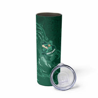 Custom Ireland Rugby Pride Skinny Tumbler Celtic Shamrock Flame Fire Style