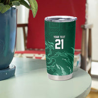 Custom Ireland Rugby Pride Tumbler Cup Celtic Shamrock Flame Fire Style